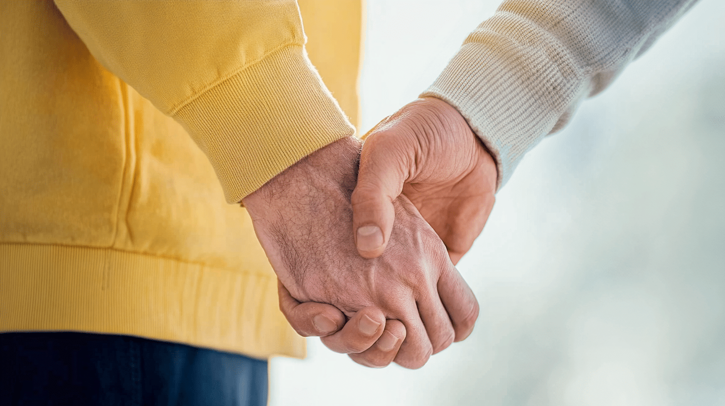 Mano sujetando otra mano